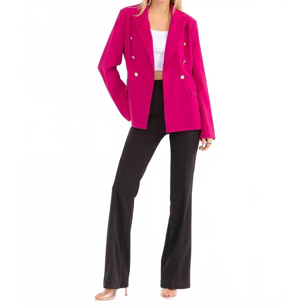 NEW INSPIRED FASHION double breasted jacket in pink